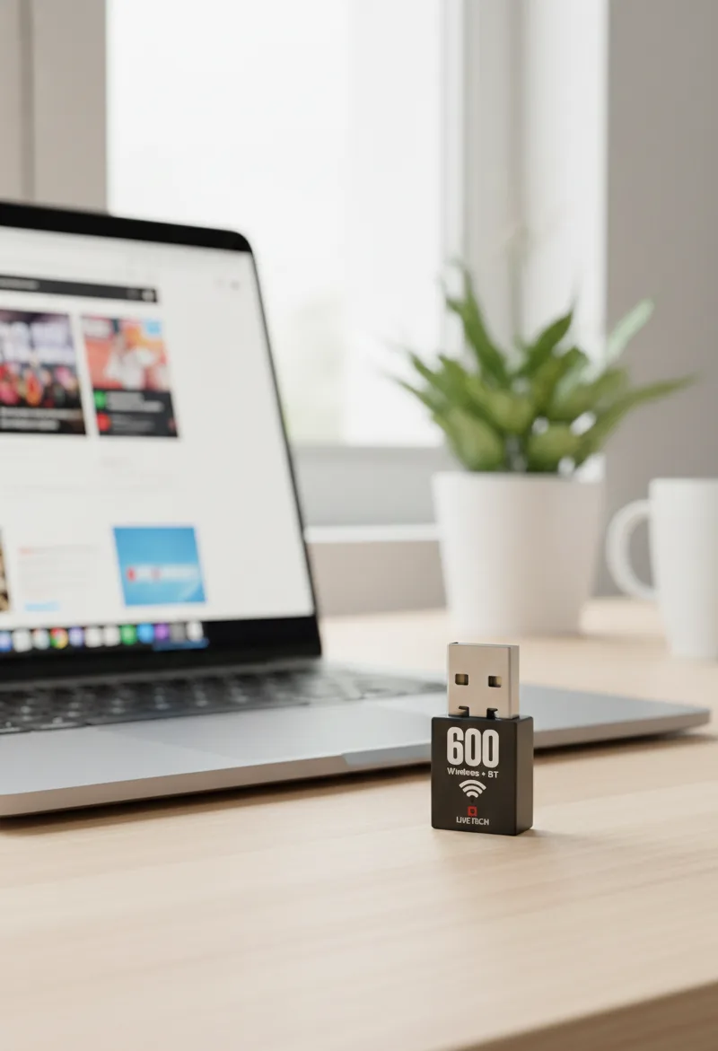 Live Tech WD06 600Mbps Dual Band WiFi + Bluetooth Adapter