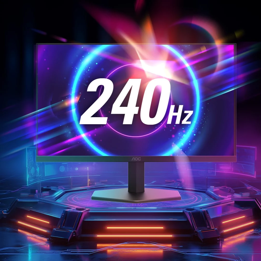 AOC 24G11ZE 23.8 Inch 240Hz IPS Gaming Monitor Black