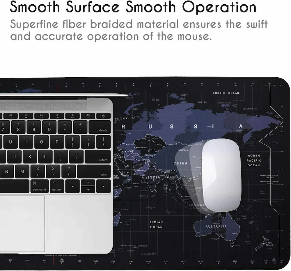 WORLD MAP PRINTED MOUSEPAD 300*800*2MM