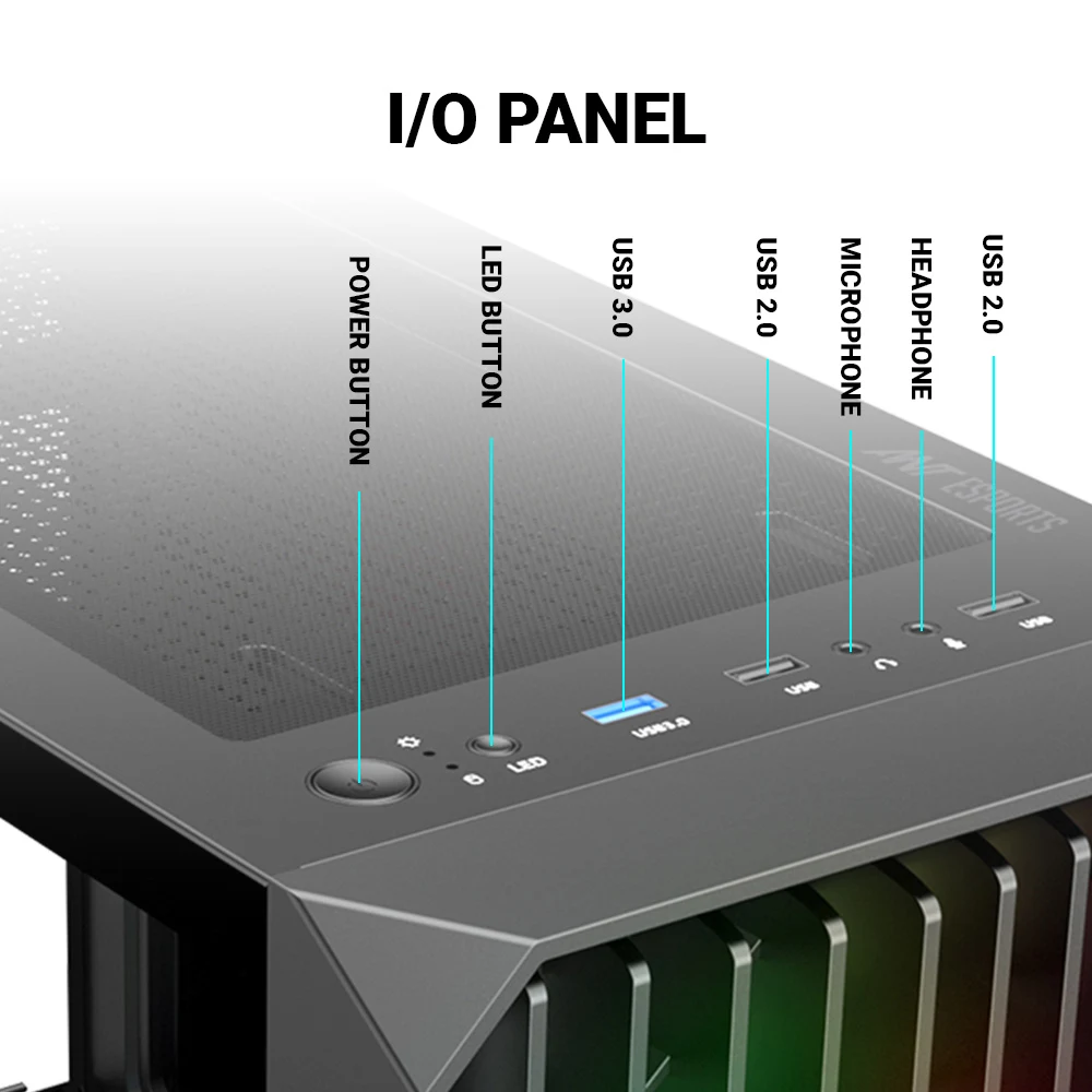 Ant Esports Gaming Cabinet 205 Mini 6F Black
