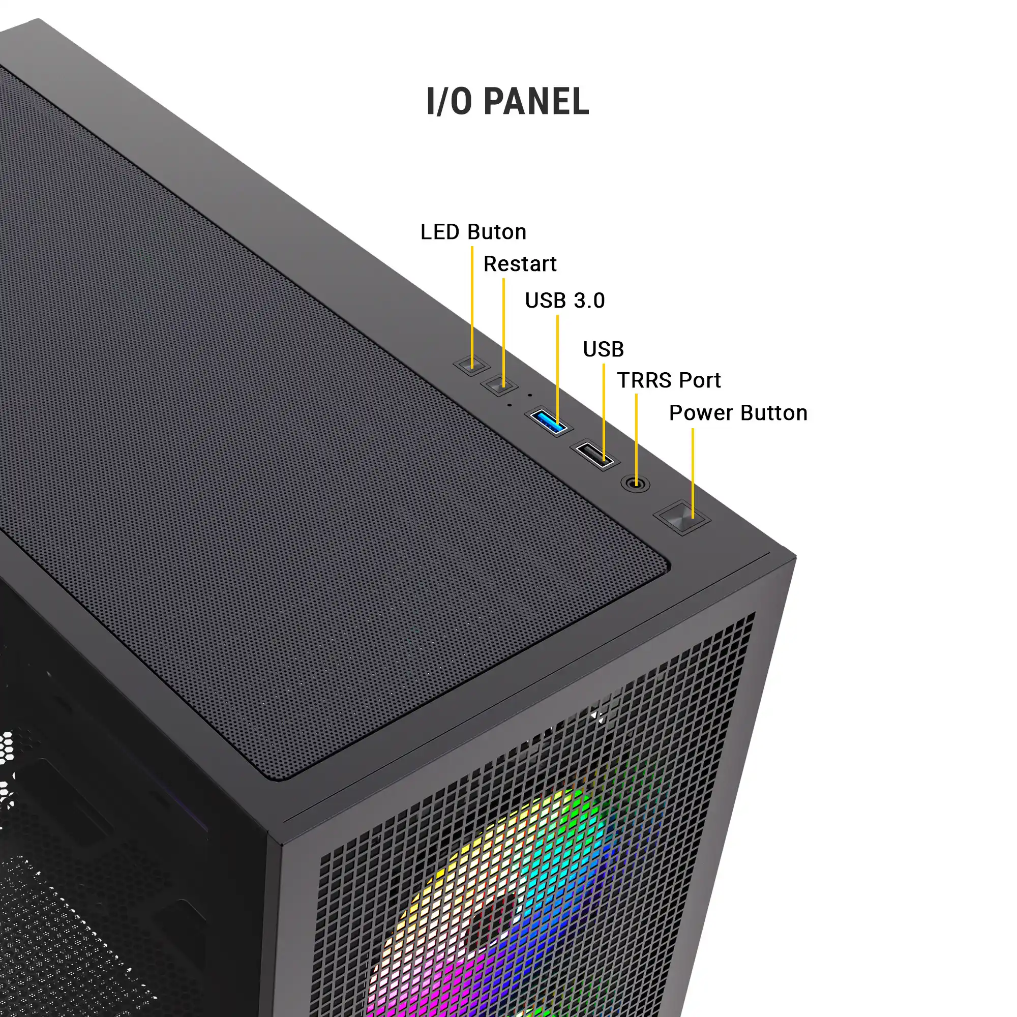 Ant Esports EVO 360 Black Mid Tower Cabinet (ATX/M-ATX/M-ITX)