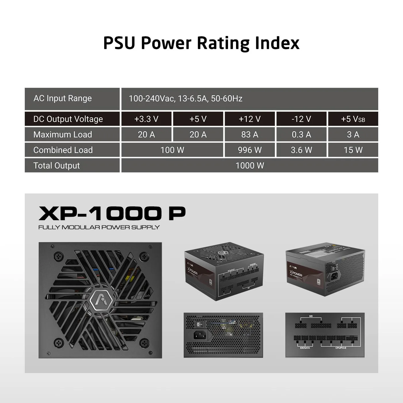 ProLab Design XPower XP-1000P Platinum ATX 3.1 SMPS
