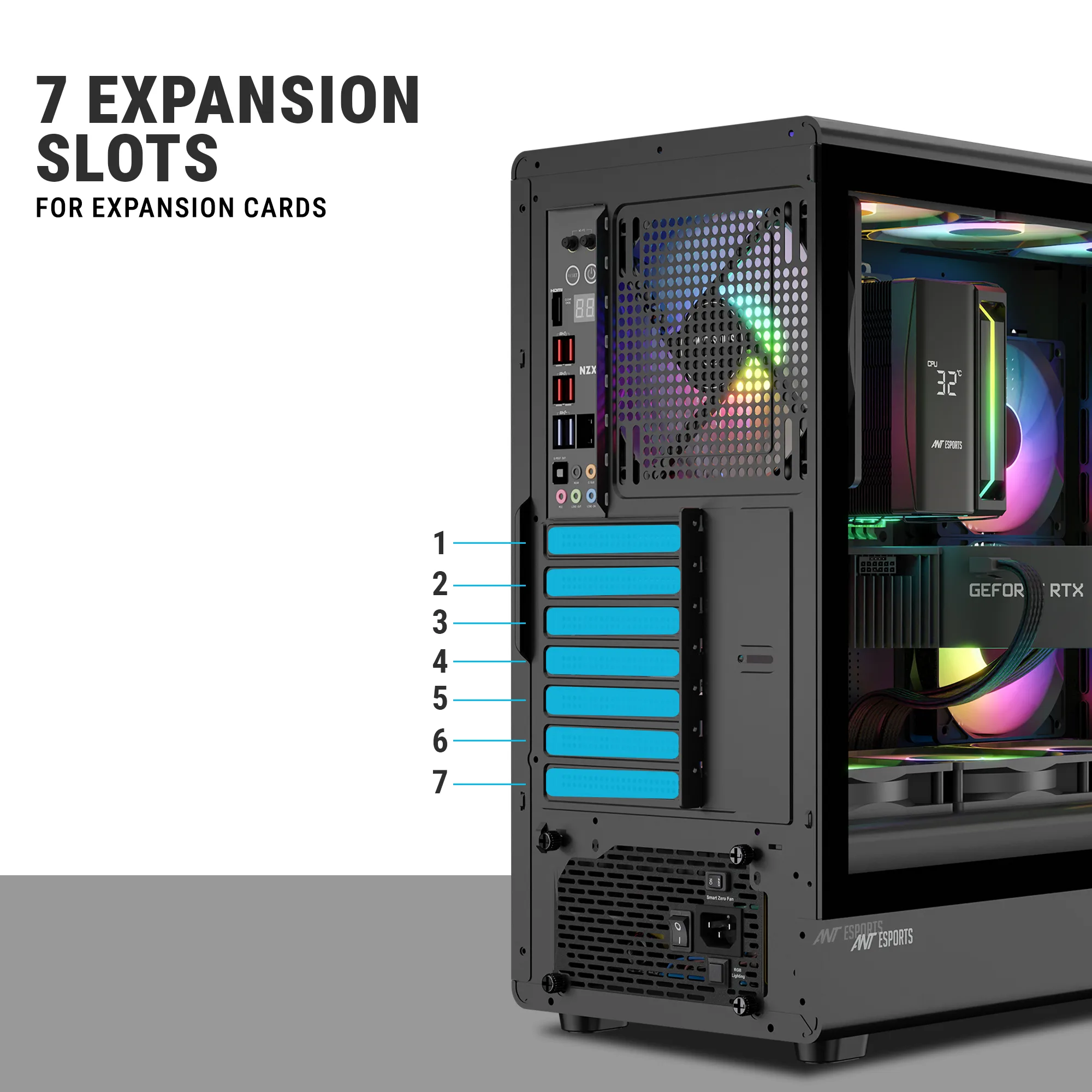 Ant Esports Titan FE ARGB ATX Gaming Cabinet 4 Fans