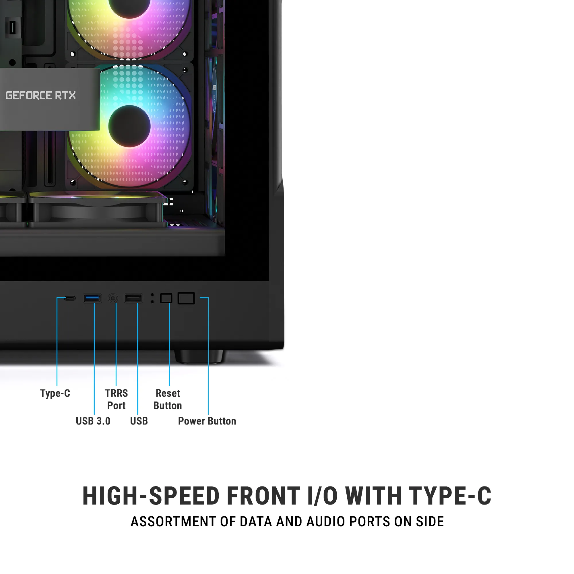 Ant Esports Titan FE ARGB ATX Gaming Cabinet 4 Fans