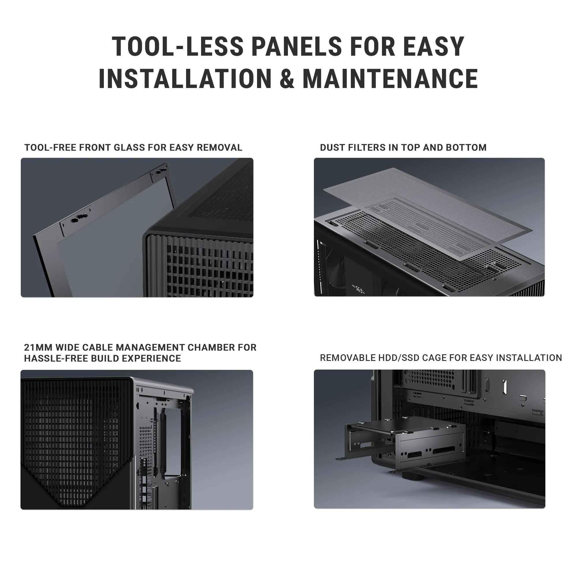 Ant Esports Titan FE ARGB ATX Gaming Cabinet 4 Fans