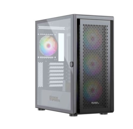 COCONUT RAMPAGE 2000D E ATX ARGB GAMING CABINET BLACK