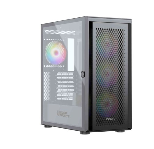 COCONUT RAMPAGE 2000D E ATX ARGB GAMING CABINET BLACK