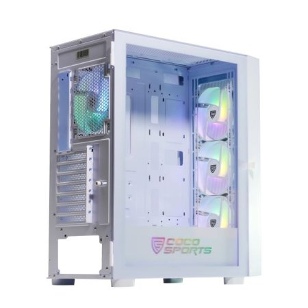 COCONUT RAMPAGE 3000D E ATX ARGB GAMING CABINET WHITE