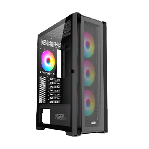 COCONUT RAMPAGE 4000D E ATX ARGB GAMING CABINET BLACK