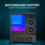 Ant Esports Gaming Cabinet Crystal X3 LCD (Black)