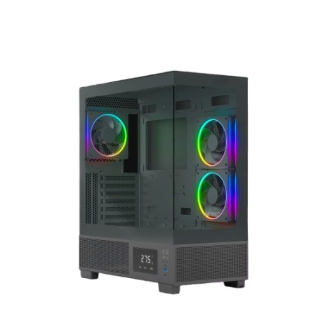 Ant Esports Gaming Cabinet Crystal X3 LCD (Black)