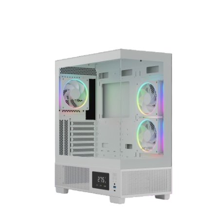 Ant Esports Gaming Cabinet Crystal X3 LCD (White)