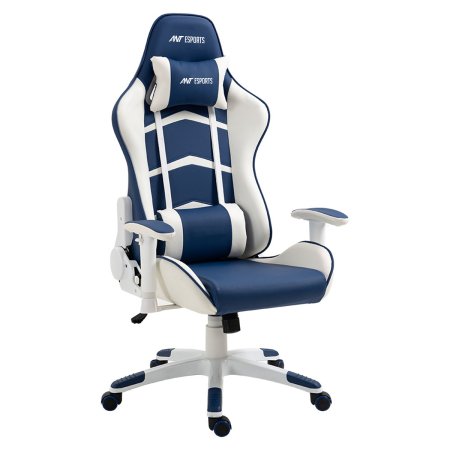 Ant Esports 9077 Ergonomic Gaming Chair – White & Blue