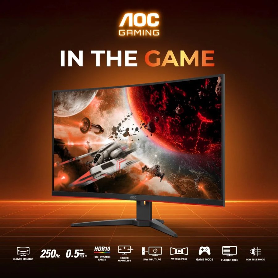 AOC C32G2ZE2 31.5 Inch 250Hz Curved Gaming Monitor
