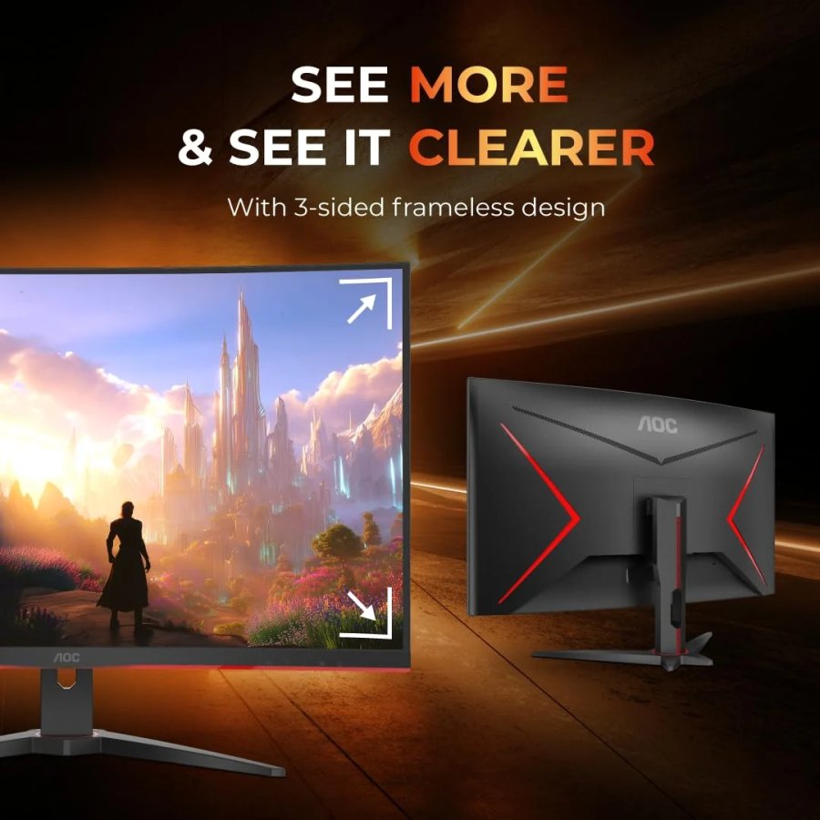 AOC C32G2ZE2 31.5 Inch 250Hz Curved Gaming Monitor