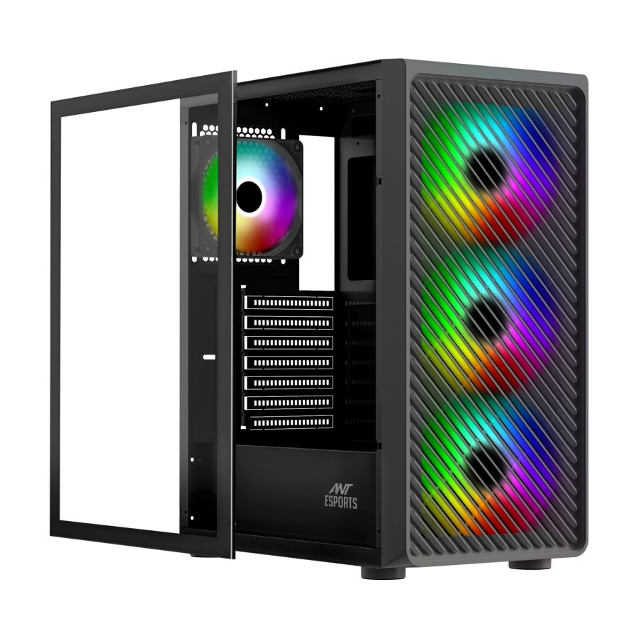 Ant Esports Gaming Cabinet 211 Air ARGB Black