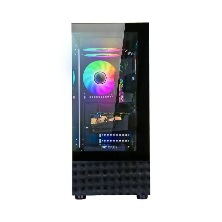 Ant Esports Crystal X2 ARGB Gaming Cabinet Black