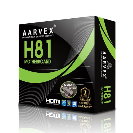 AARVEX H81M DDR3 MOTHERBOARD FOR 4TH GEN WITH NVME SLOT