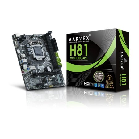 AARVEX H81M DDR3 MOTHERBOARD FOR 4TH GEN WITH NVME SLOT