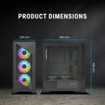 Ant Esports ICE-270G 6F ARGB Gaming Cabinet – Black