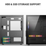 Ant Esports Gaming Cabinet 205 Mini 6F Black