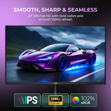 AOC 27B2H2 27 Inch LED Monitor – Black