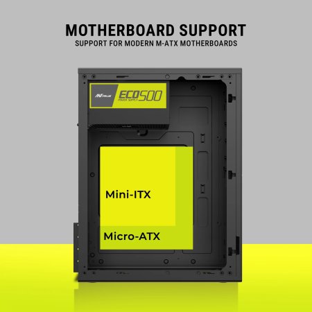 Ant Value VM4P Mini Tower Cabinet with Pre-Installed PSU