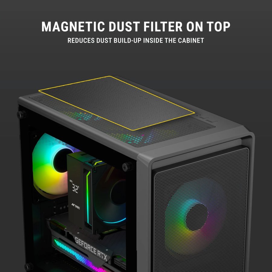Ant Esports 400 Air Mini M-ATX Cabinet with 3×120mm Fans