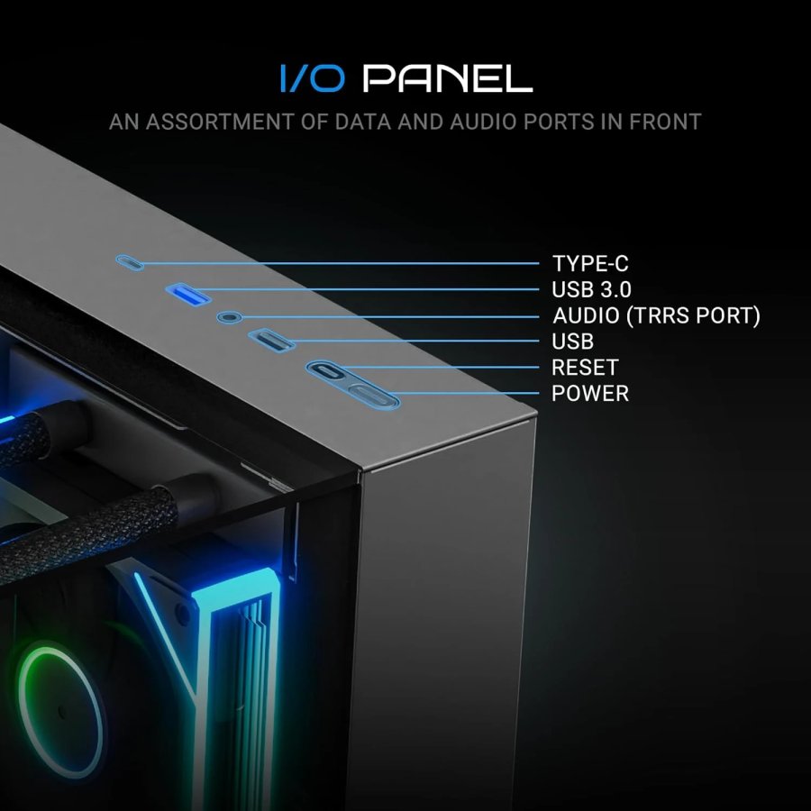 Ant Esports Crystal ARC Pro Black Gaming Cabinet ATX/M-ATX/ITX