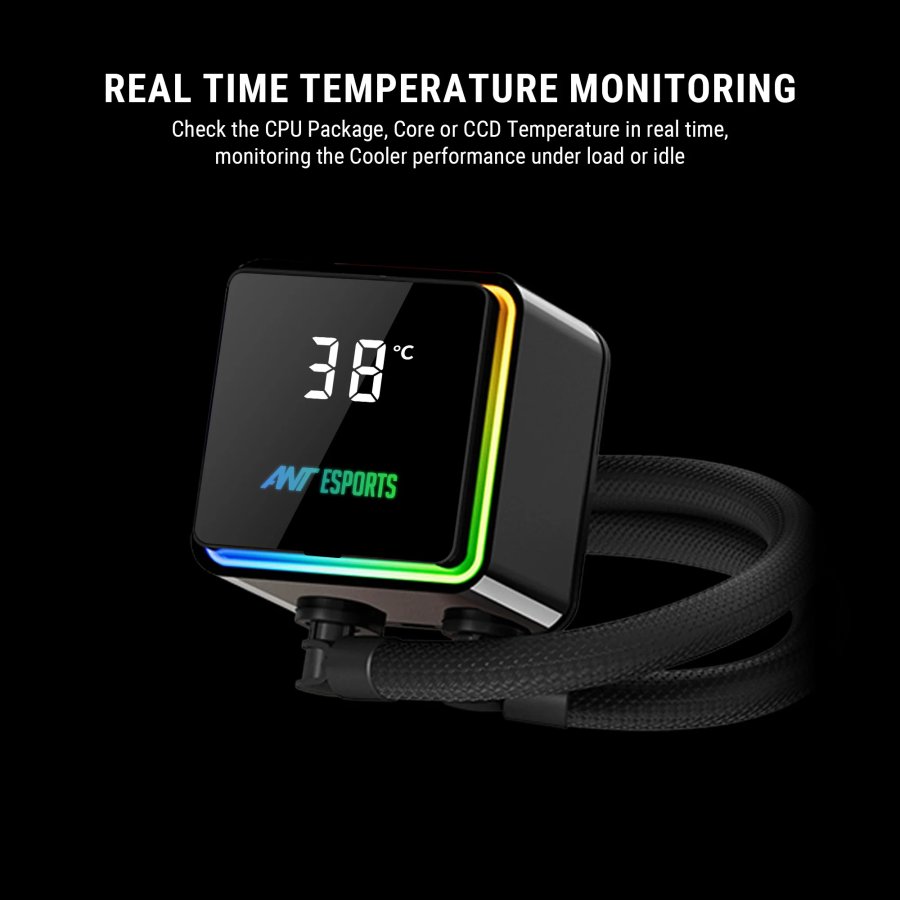 Ant Esports ICEStorm 240 ARGB Liquid Cooler with Display