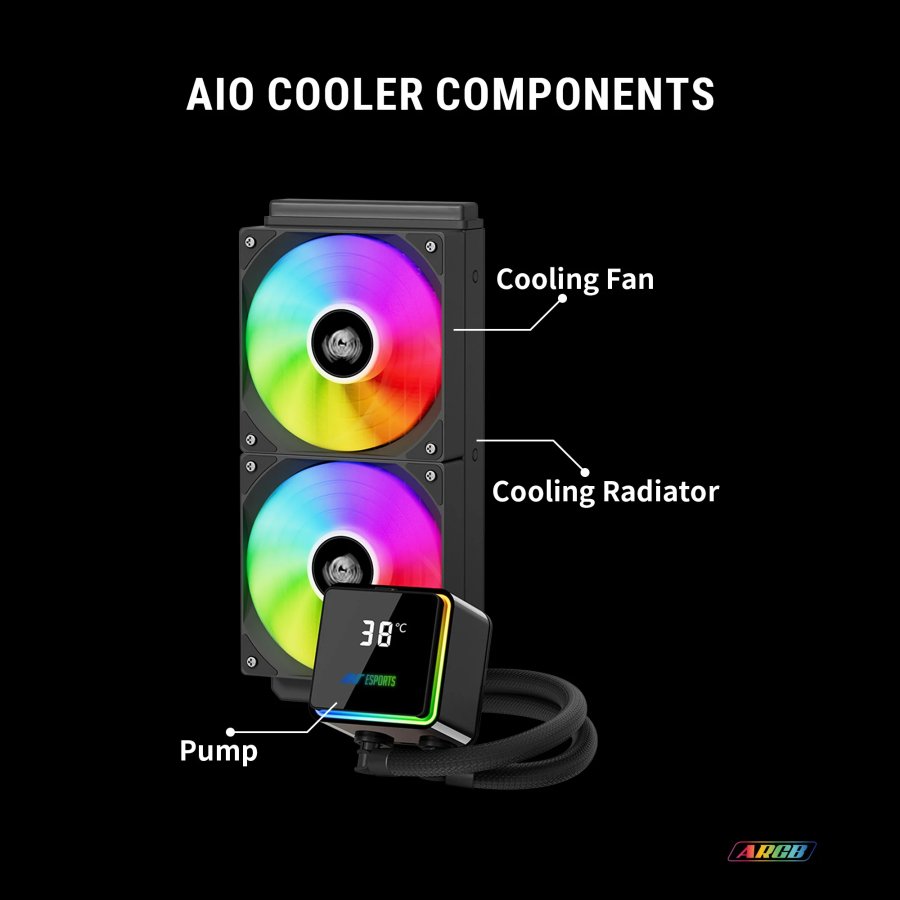 Ant Esports ICEStorm 240 ARGB Liquid Cooler with Display