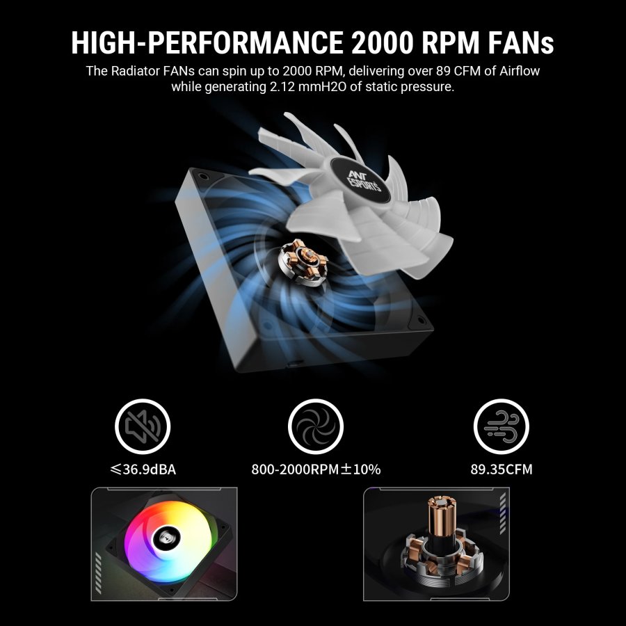 Ant Esports ICEStorm 240 ARGB Liquid Cooler with Display