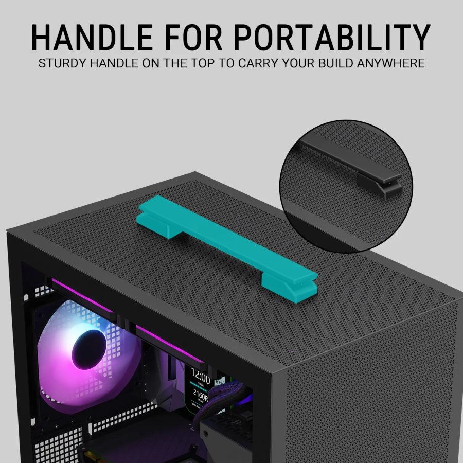 Ant Esports Box C Air V2 M-ATX Cabinet Black 120mm Fan