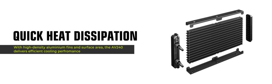 Ant Value AV240 ARGB Liquid CPU Cooler Black 240mm