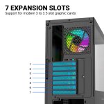 Ant Esports Crystal Z3 ATX Cabinet Black 3x120mm Fans
