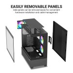 Ant Esports Crystal Z3 ATX Cabinet Black 3x120mm Fans