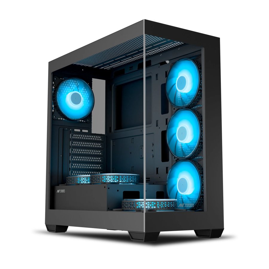 Ant Esports Crystal X7 ATX Cabinet Black 7x120mm Fans