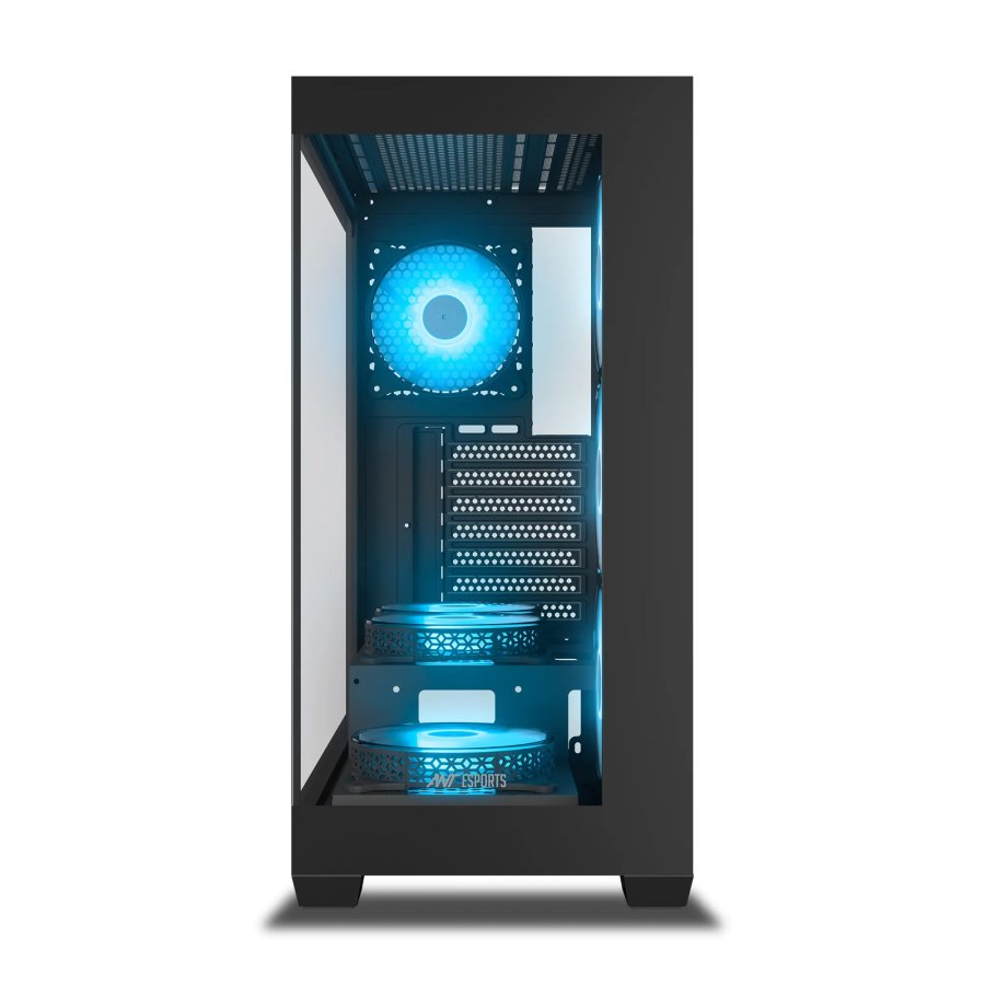 Ant Esports Crystal X7 ATX Cabinet Black 7x120mm Fans
