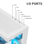 Ant Esports Crystal X7 ATX Cabinet White 7x120mm Fans