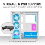 Ant Esports Crystal X7 ATX Cabinet White 7x120mm Fans