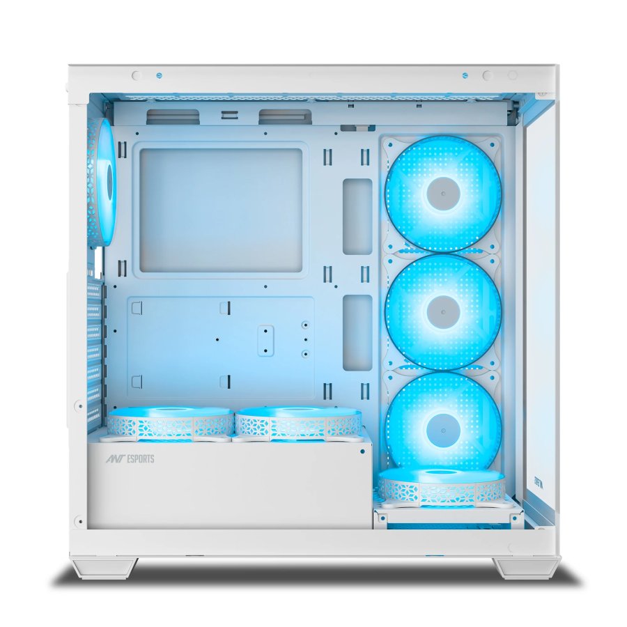 Ant Esports Crystal X7 ATX Cabinet White 7x120mm Fans