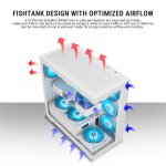 Ant Esports Crystal X7 ATX Cabinet White 7x120mm Fans