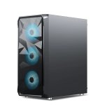 Ant Esports ICE-112 ARGB ATX Cabinet Black 4 Fans