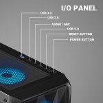 Ant Esports ICE-112 ARGB ATX Cabinet Black 4 Fans