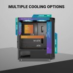 Ant Esports ICE-112 ARGB ATX Cabinet Black 4 Fans