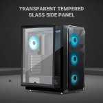 Ant Esports ICE-112 ARGB ATX Cabinet Black 4 Fans