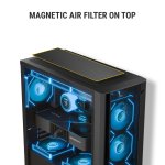 Ant Esports AQUA 360 4F Cabinet Black with 4 Fans