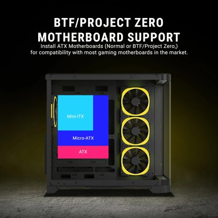 Ant Esports Crystal ARC Gaming Cabinet Black