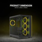 Ant Esports Crystal ARC Gaming Cabinet Black