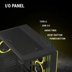 Ant Esports Crystal ARC Gaming Cabinet Black